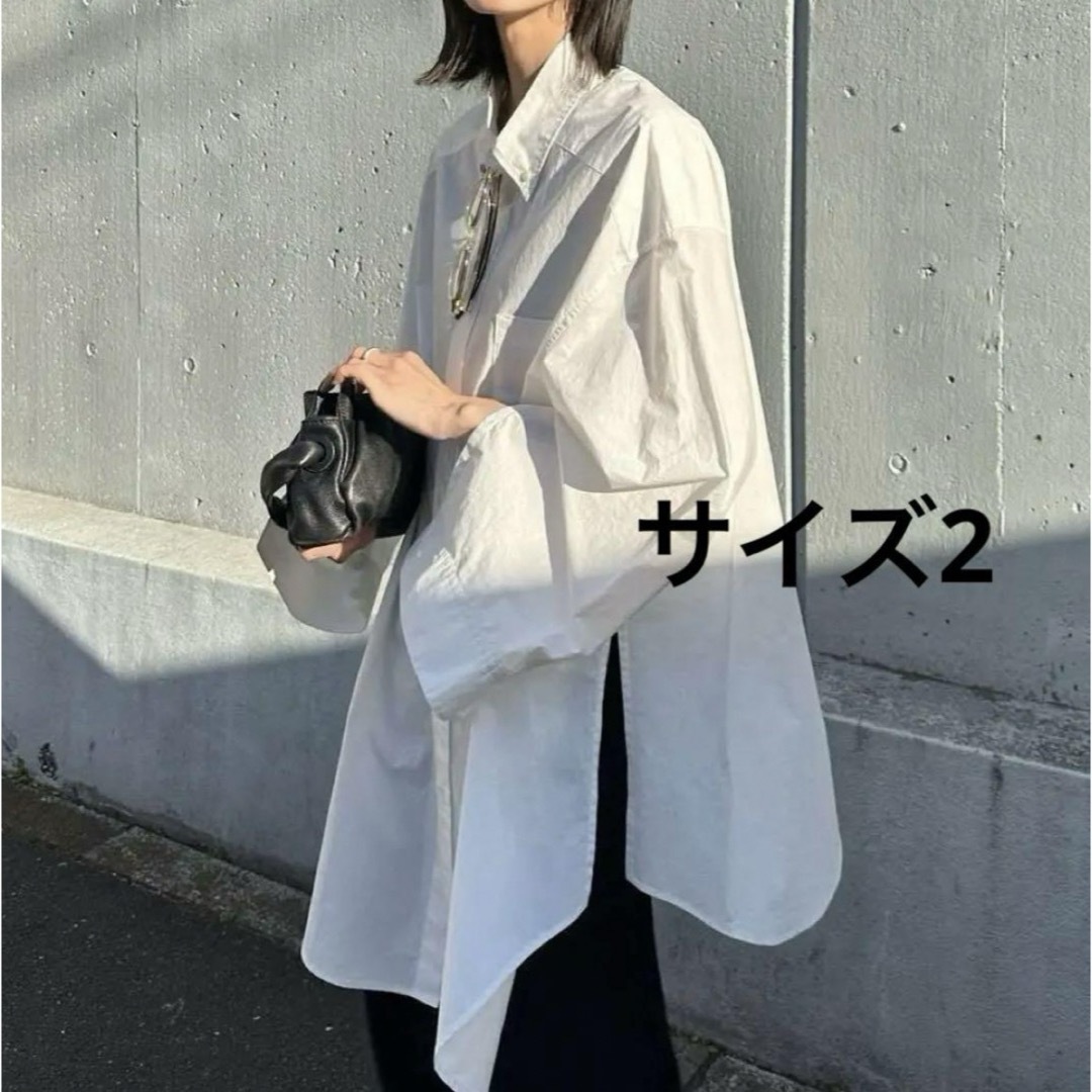 CLANE HUGE シャツ ホワイト 美品 ビックシャツ | フリマアプリ ラクマ