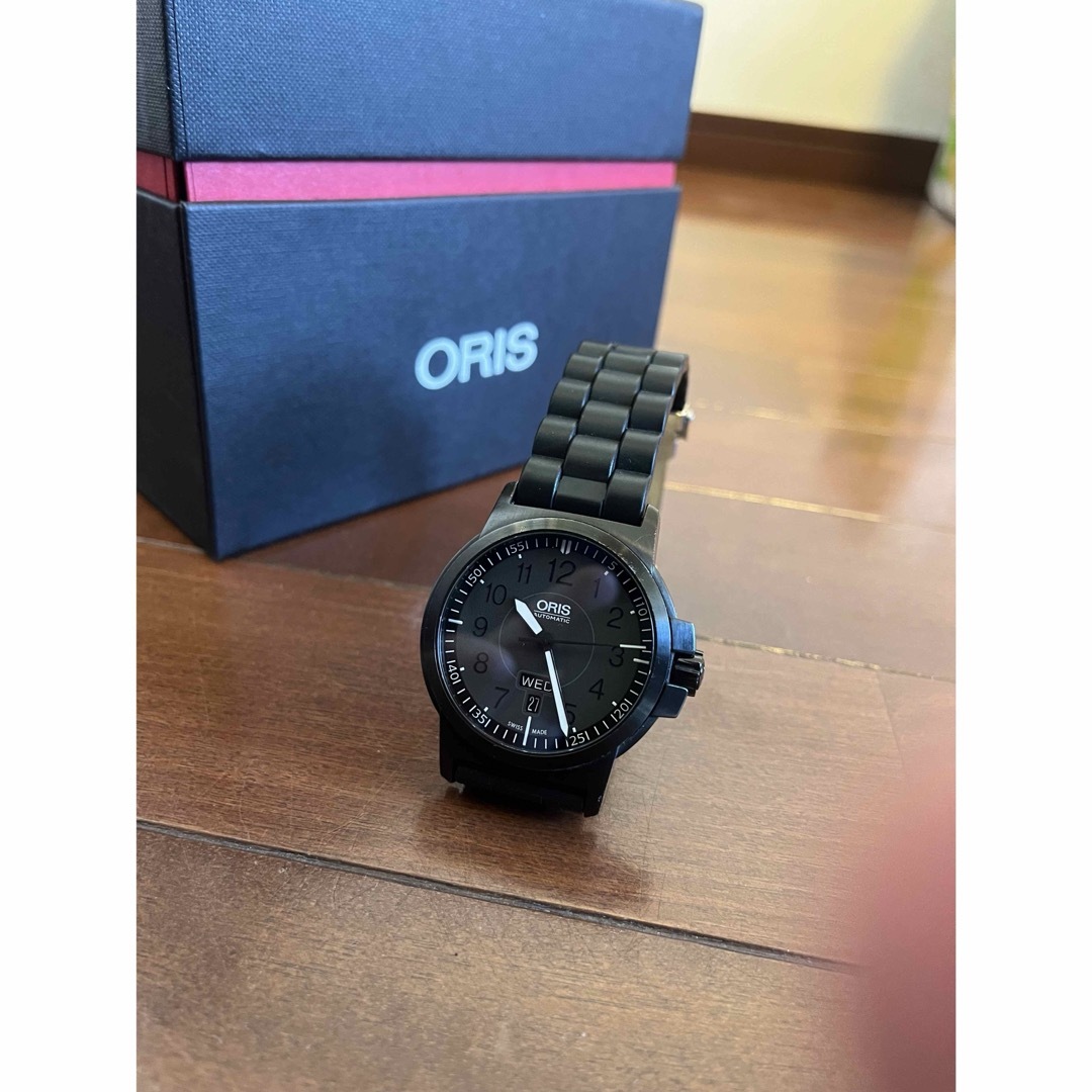 ブラックブレスオリス ORIS  BC3 アドバンスド デイデイト 腕時計 ブラック  自動巻