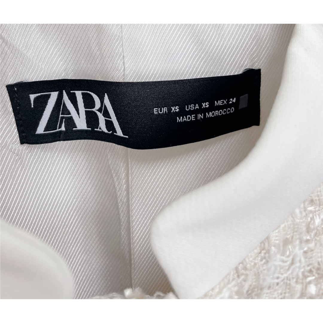 ZARA(ザラ)の新品未使用タグなしZARA ツイード ジャケット　 レディースのジャケット/アウター(ノーカラージャケット)の商品写真