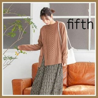 フィフス(fifth)の可愛い♡リボン ケーブルニット 上品 セーター 大人コーデ フィフス マタニティ(ニット/セーター)