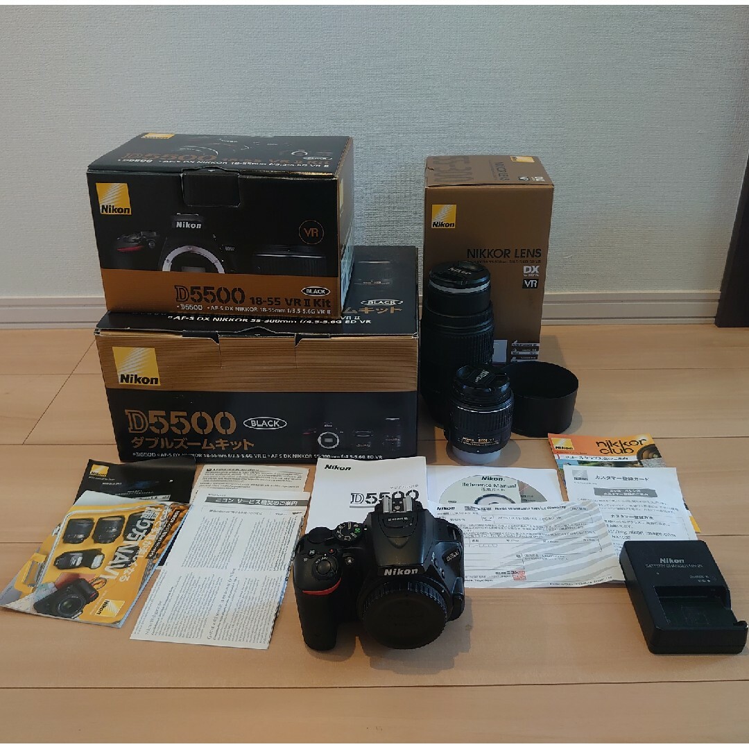 Nikon - Nikon D5500 ダブルズームキット BLACK 使用感少ないの通販 by