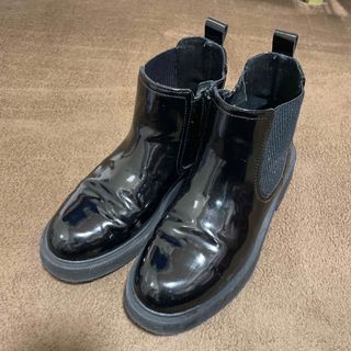 ザラキッズ(ZARA KIDS)の【要自己紹介一読:少し擦れあり】ZARAガールズショートブーツ(36/23cm)(ブーツ)