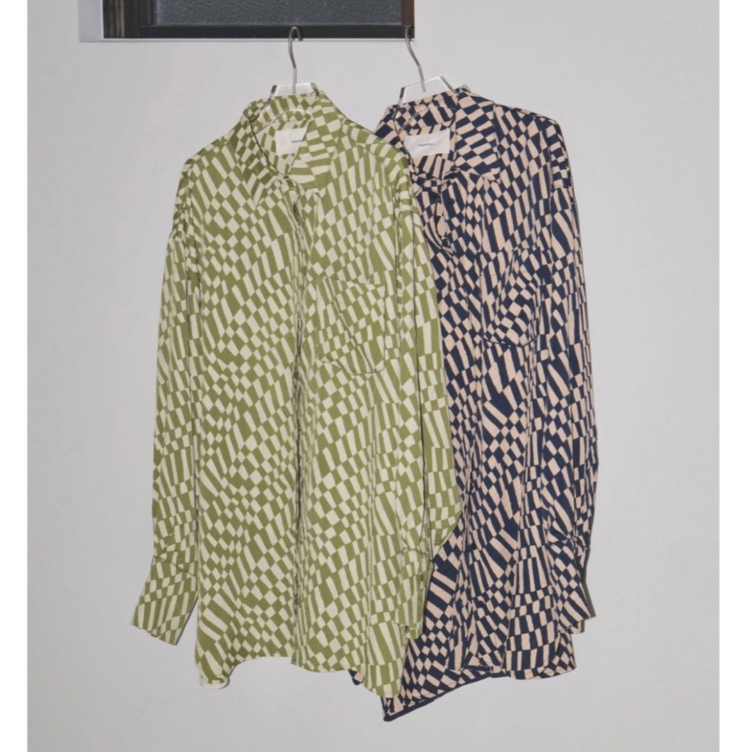 TODAYFUL(トゥデイフル)の完売　Geometric Over Shirts ネイビー レディースのトップス(シャツ/ブラウス(長袖/七分))の商品写真