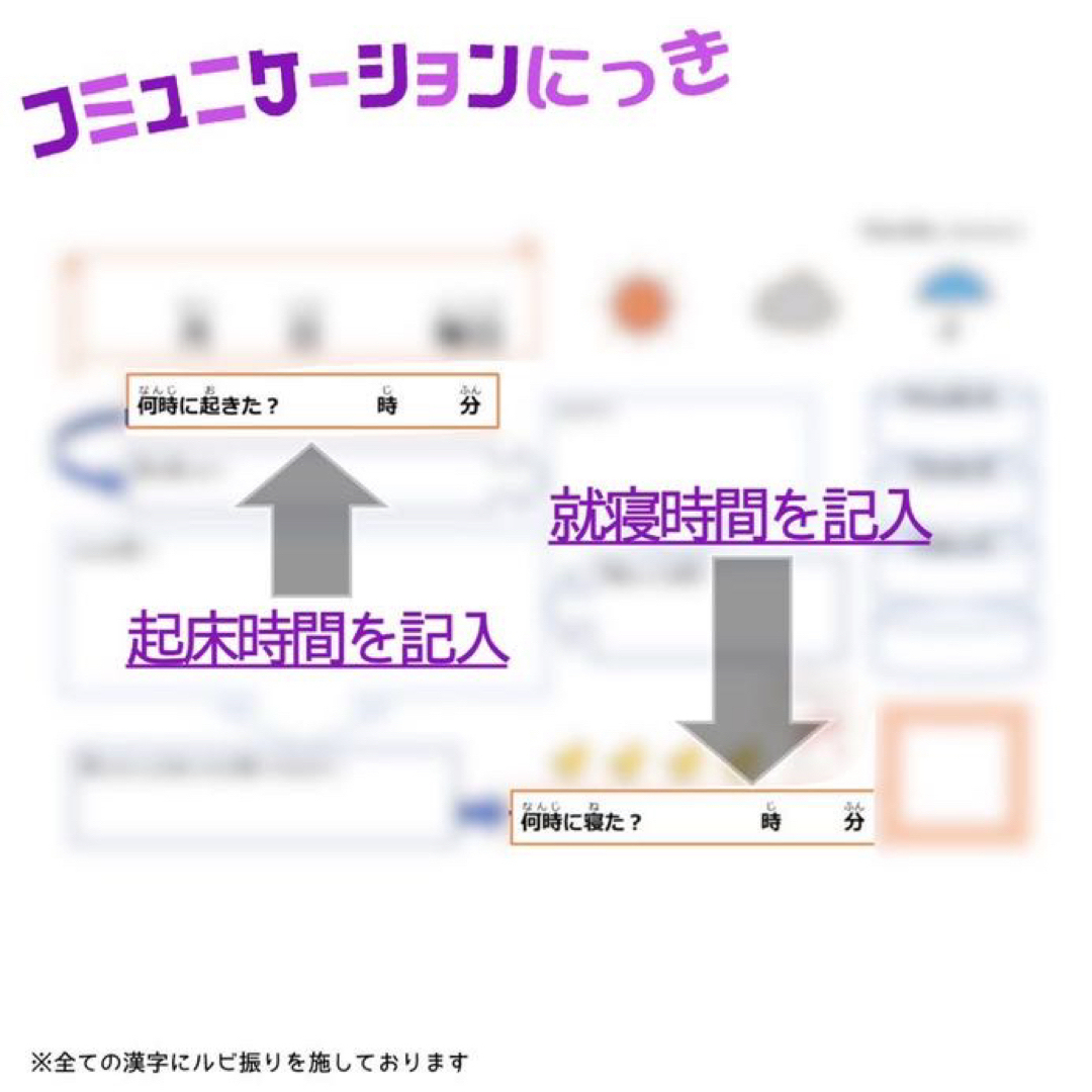 【コミュニケーションにっき】会話　知育教材　小学生　中学生　日記帳　ダイアリー キッズ/ベビー/マタニティのおもちゃ(知育玩具)の商品写真