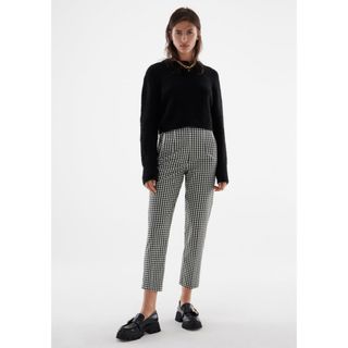 ザラ(ZARA)の新品☆ZARA ザラ　ハイウエストパンツ　M ギンガムチェック(その他)