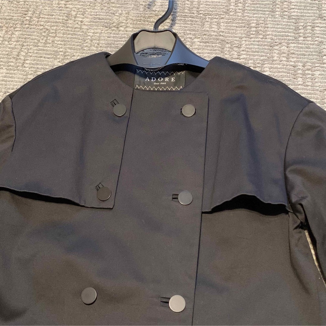 ADORE(アドーア)のアドーア　スプリングコート36 黒 レディースのジャケット/アウター(スプリングコート)の商品写真