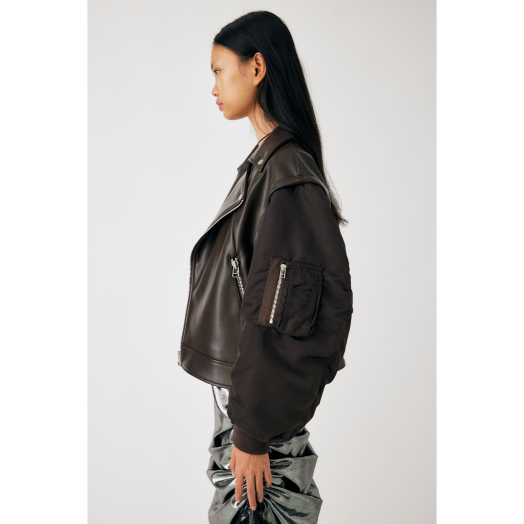 【MOUSSY】FAUX LEATHER DETACHABLE ジャケット素材