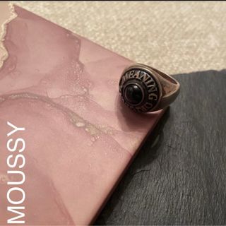 マウジー(moussy)のマウジー　指輪　リング　MOUSSY ブラックストーン　リング　12号(リング(指輪))