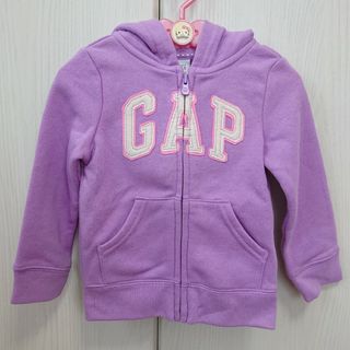 ベビーギャップ(babyGAP)の新品未使用タグ付き babyGAP ロゴジップアップパーカー パープル 95cm(ジャケット/上着)