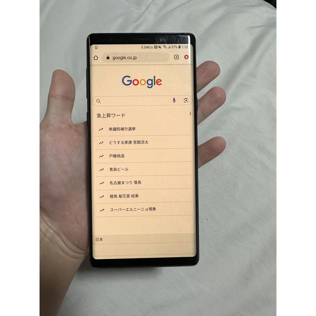 Galaxy(ギャラクシー)のSAMSUNG Galaxy Note9 ブラック SM-N9600 スマホ/家電/カメラのスマートフォン/携帯電話(スマートフォン本体)の商品写真