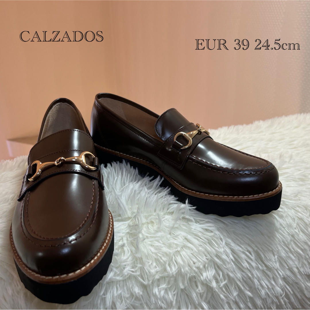 BONTRE - 新品 CALZADOS 厚底ビットローファー 24.5cmの通販 by