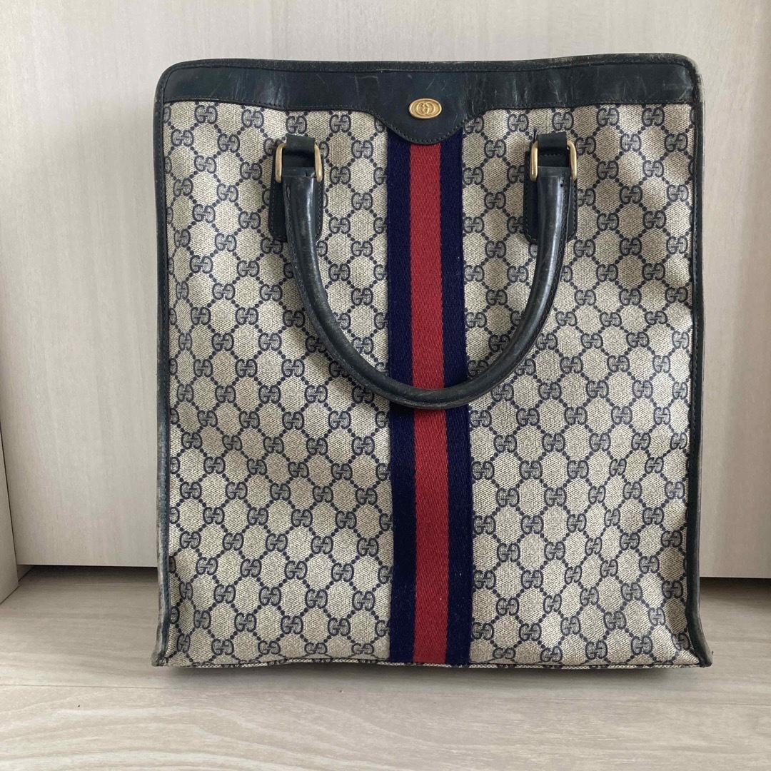 Gucci(グッチ)のオールドグッチトートバッグビジネストートシェリーラインOLD GUCCI レディースのバッグ(トートバッグ)の商品写真