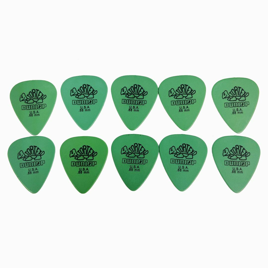 DUNLOP(ダンロップ)のJim Dunlop (緑) ピック 0.88 10枚入+2枚おまけ 楽器のギター(エレキギター)の商品写真