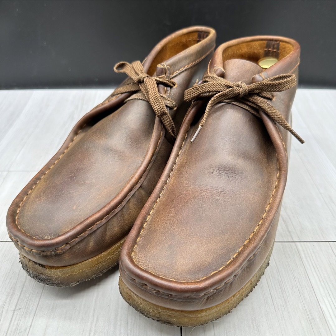 【Clarks】クラークス 27.5 ワラビー レザー ブラウン ③