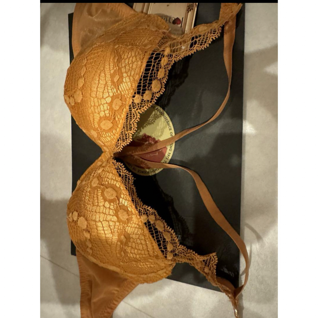 【ANNEBRA オレンジ　豪華③点セット　】70E L レディースの下着/アンダーウェア(ブラ&ショーツセット)の商品写真