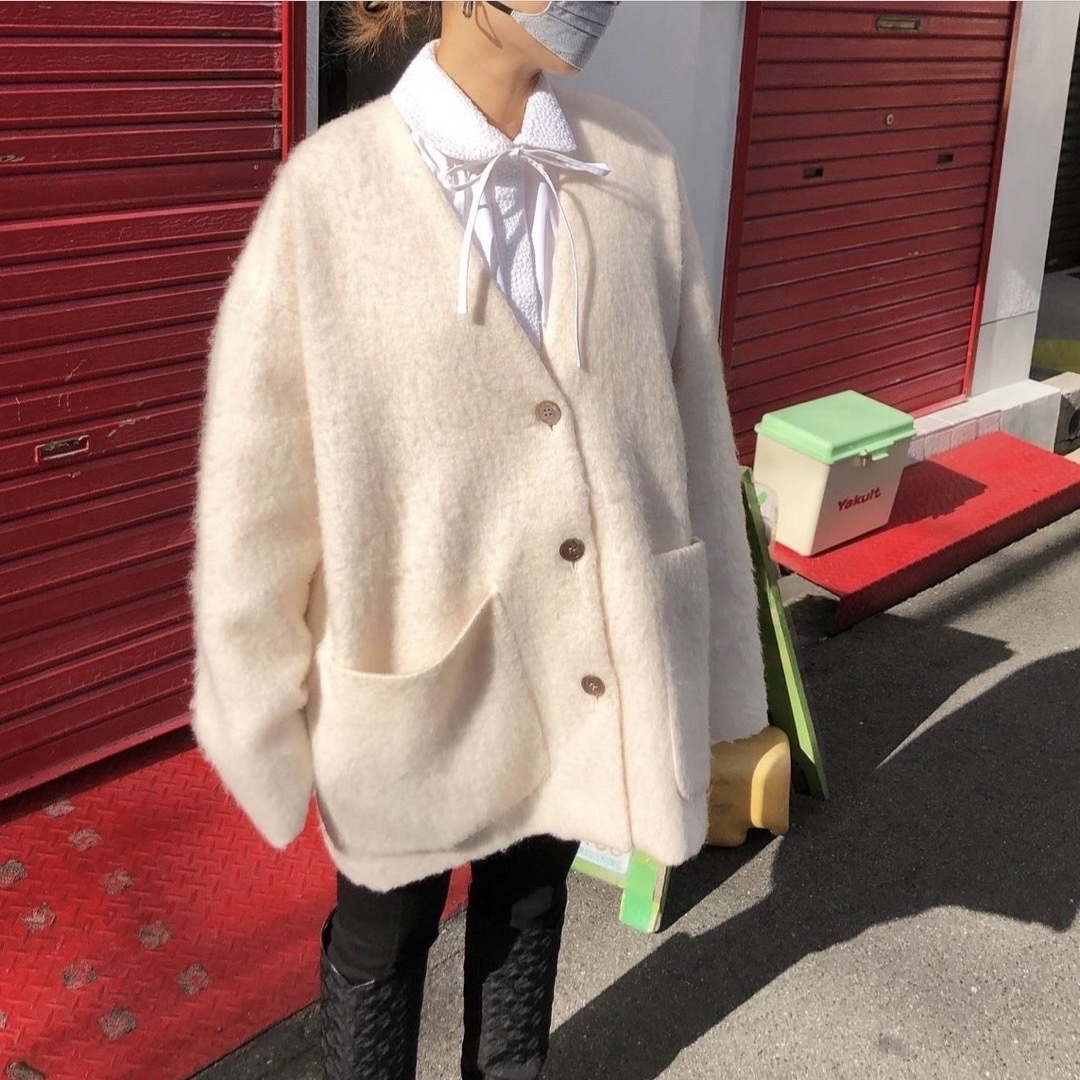 Drawer - 新品未使用♡yori ヨリ ウールモヘアシャギージャケット