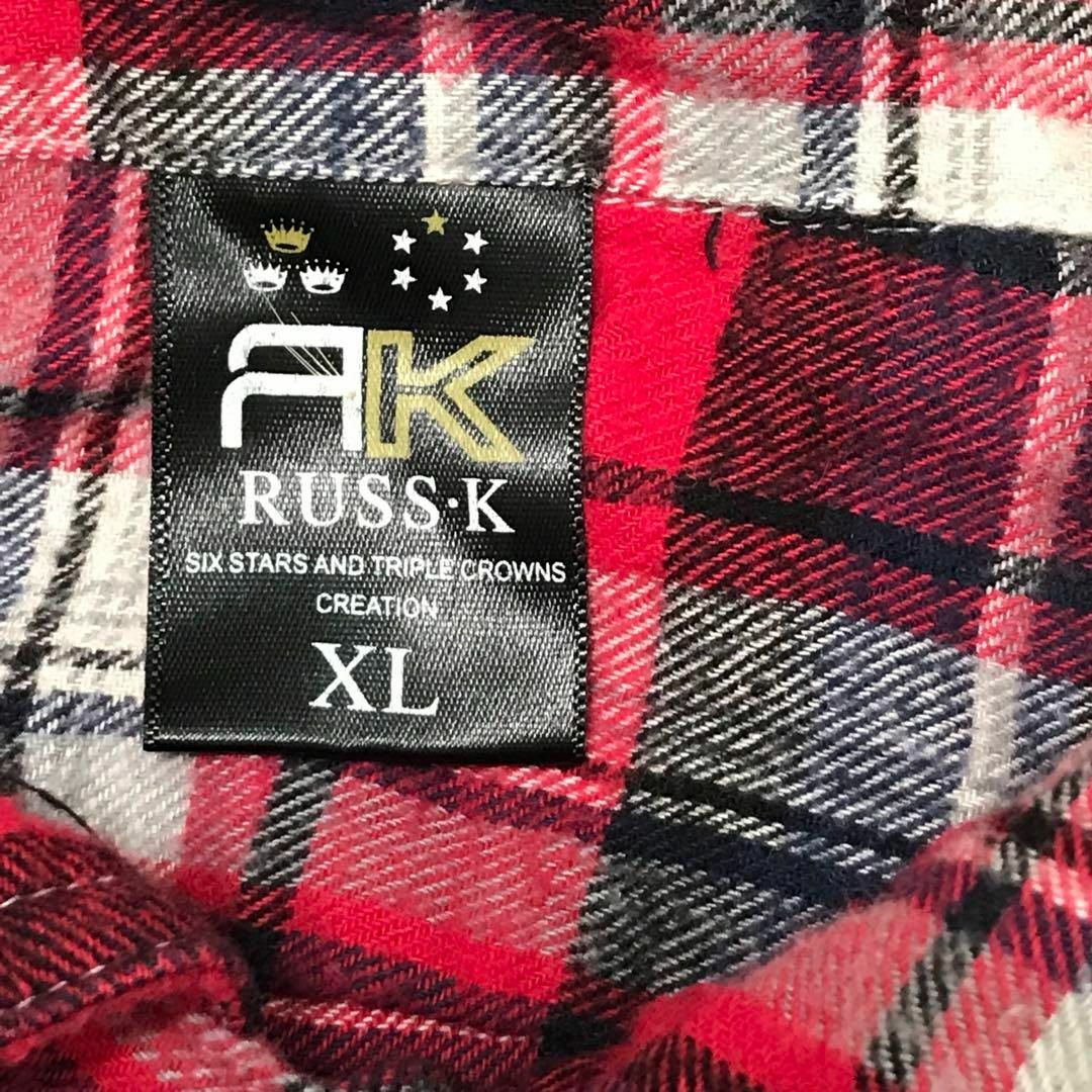 RUSS・K(ラスケー)のラスケー　メンズ　起毛シャツ　カジュアル　チェック　サイズXL メンズのトップス(シャツ)の商品写真