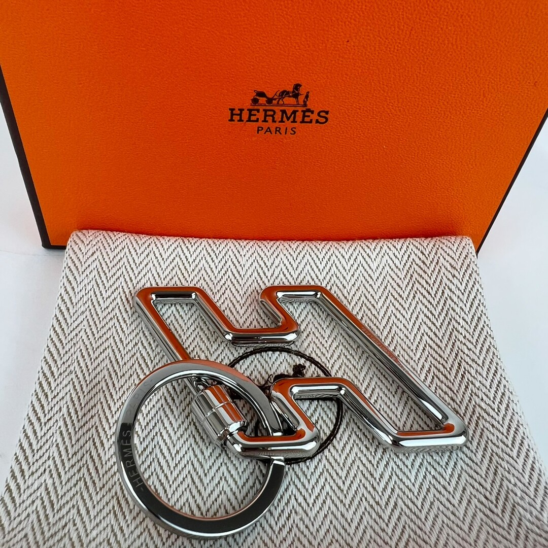 新品未使用 エルメス HERMES H・トゥ・スピード キーホルダー シルバー