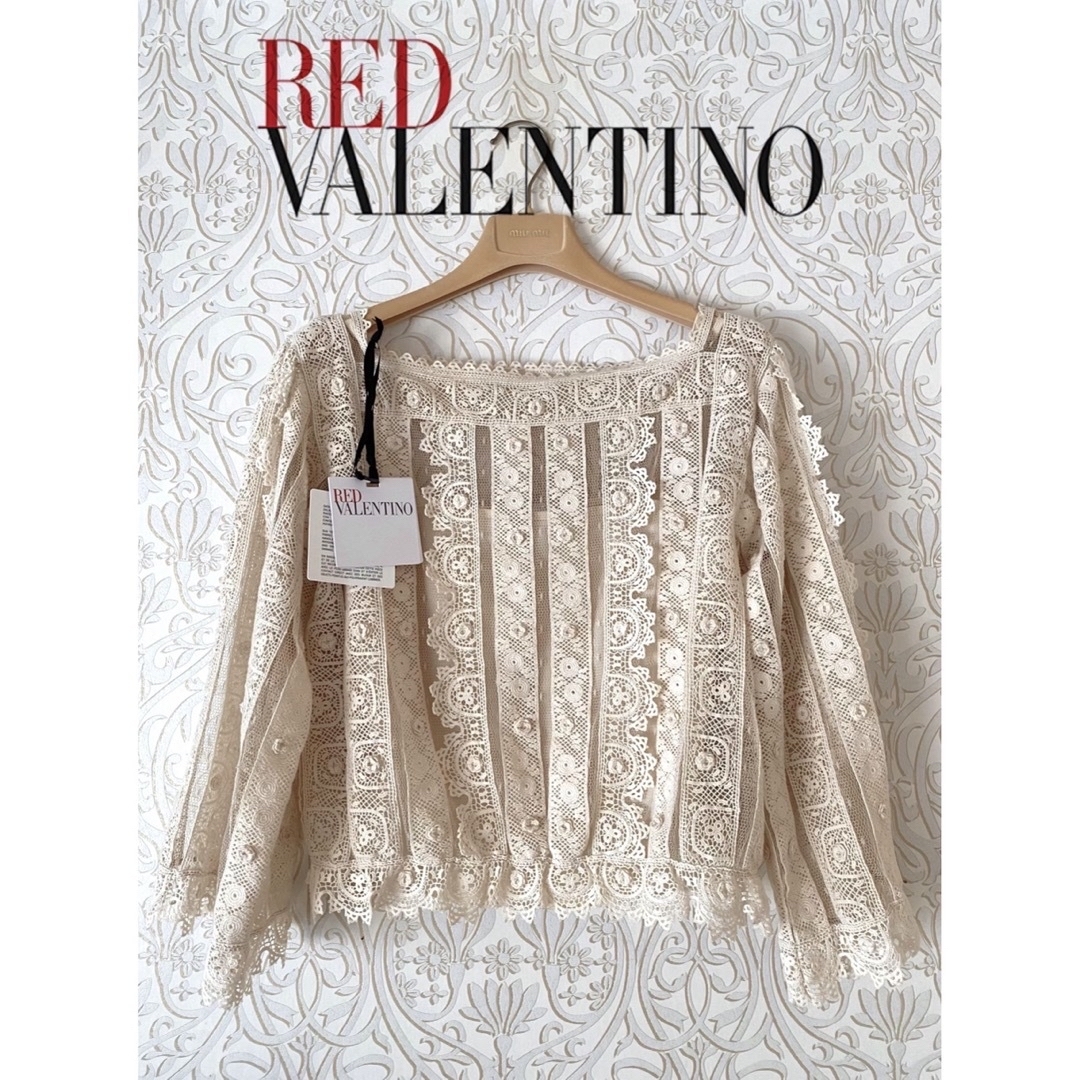 ○購入元【新品　タグ付き】VALENTINO　ヴァレンティノ  チュール　ブラウス　L