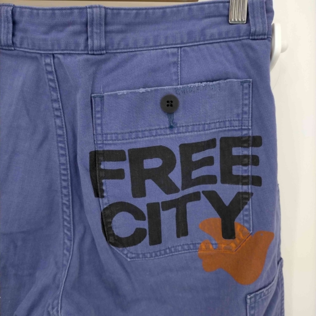 FREE CITY(フリーシティ) ヘリンボーン パッチワーク ワークパンツ