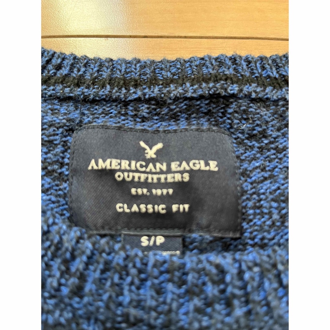 American Eagle(アメリカンイーグル)のサイズS ユニセックス　アメリカンイーグル　ニット　カットソー メンズのトップス(ニット/セーター)の商品写真