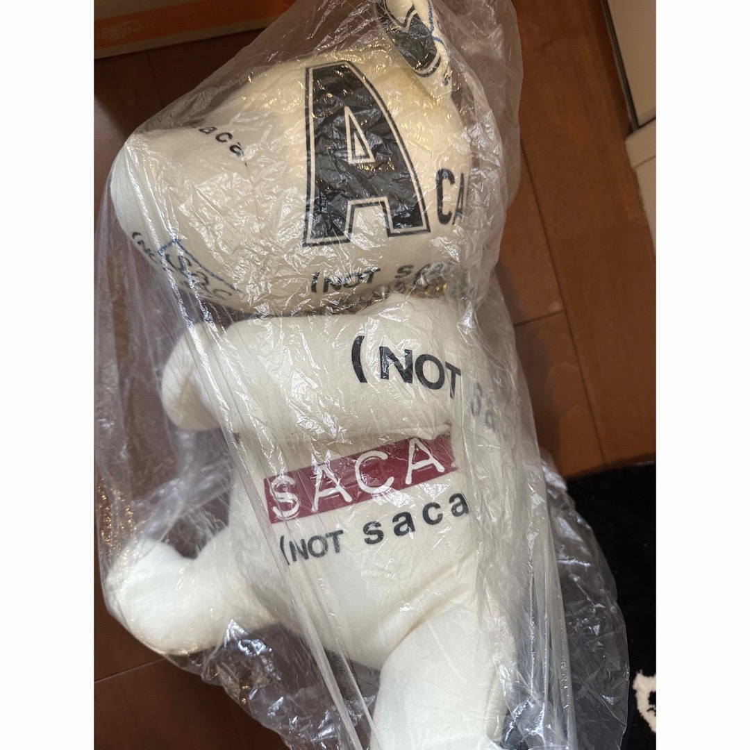 sacai fragment teddy bear big white gold