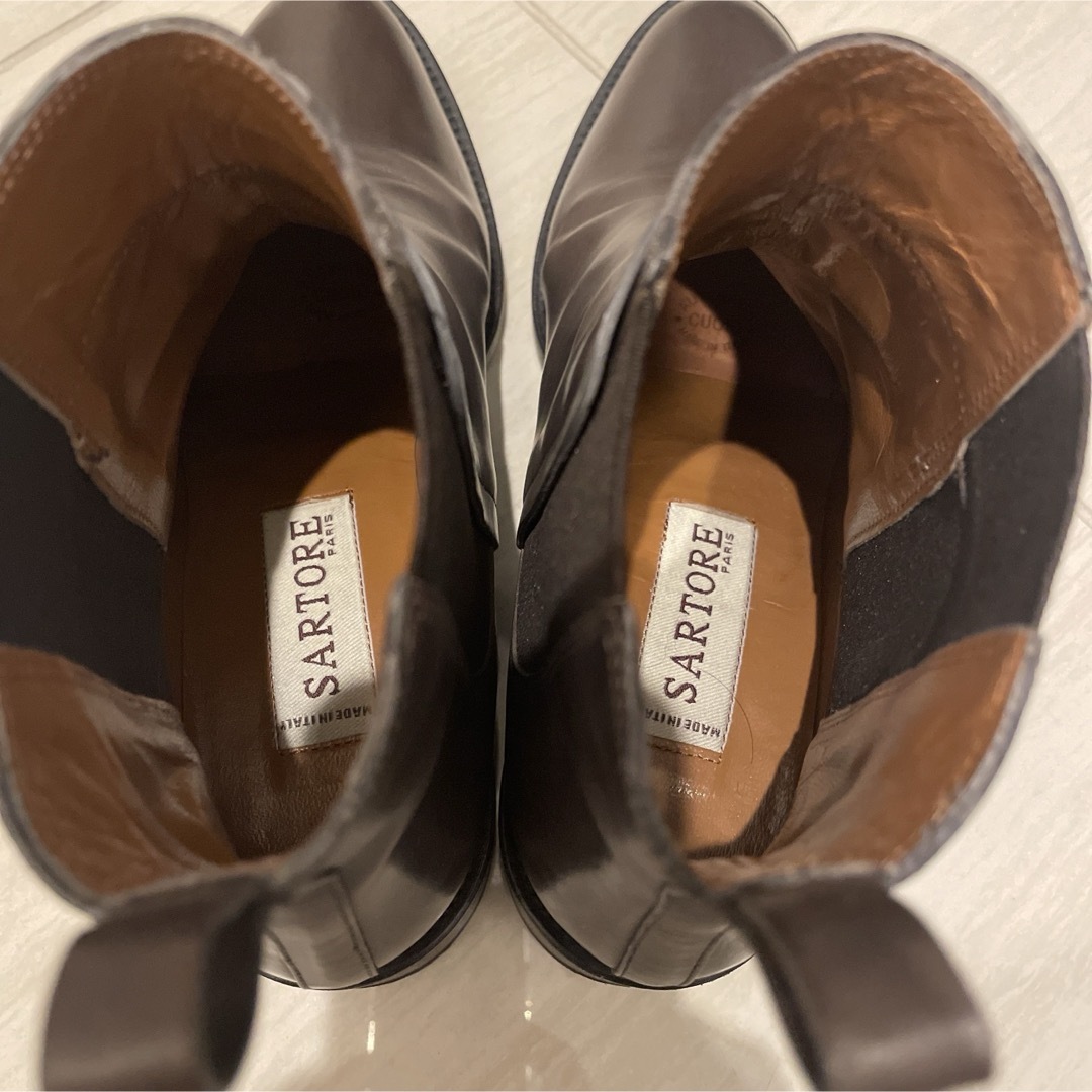 SARTORE(サルトル)の美品　サルトル　ショートブーツ　焦茶　35.5 レディースの靴/シューズ(ブーティ)の商品写真