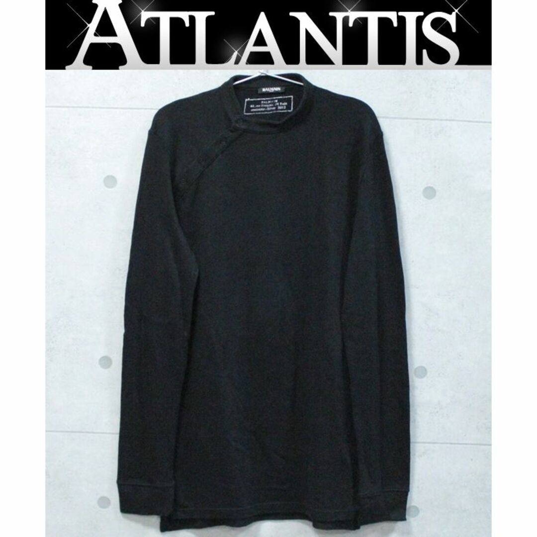 バルマン BALMAIN メンズ 長袖Tシャツ ロンT 黒 size:L 62689