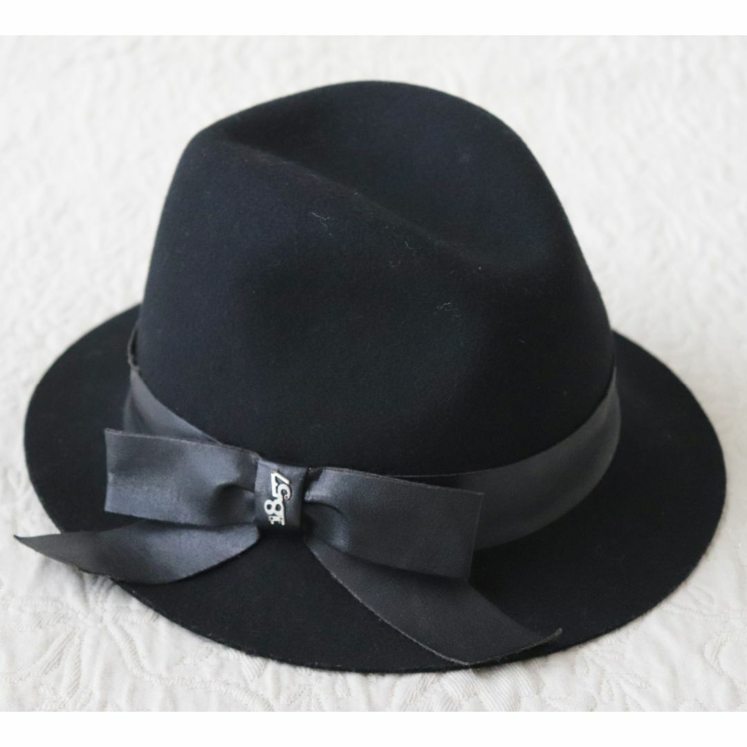 Borsalino(ボルサリーノ)の新品【BORSALINETTE ～ボルサリーノ～】フェルトハット 黒 M レディースの帽子(ハット)の商品写真