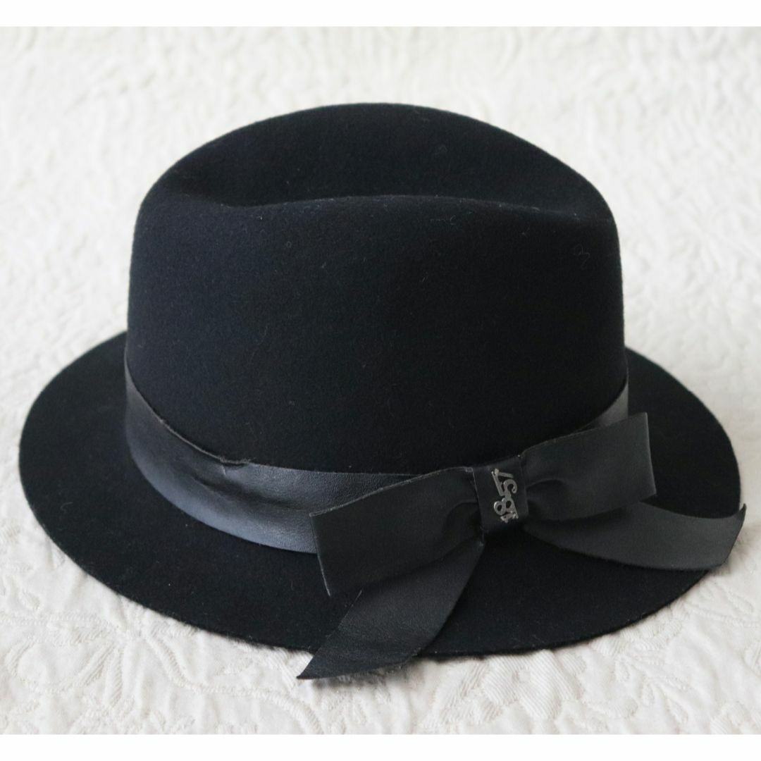 Borsalino(ボルサリーノ)の新品【BORSALINETTE ～ボルサリーノ～】フェルトハット 黒 M レディースの帽子(ハット)の商品写真