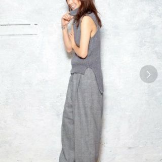 トゥデイフル(TODAYFUL)のトゥデイフル TODAYFUL ウール チェックワイドパンツ 38美品(その他)