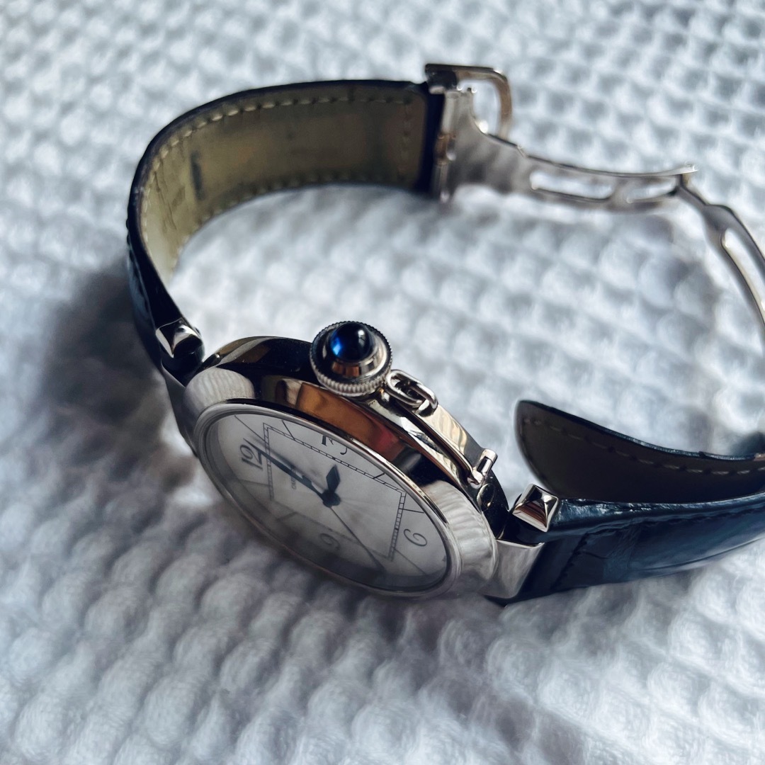 カルティエ Cartier パシャ18K WG 42mm Dバックル メンズ