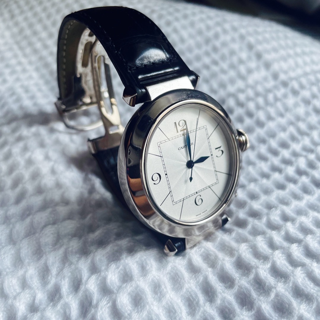 カルティエ Cartier パシャ18K WG 42mm Dバックル メンズ