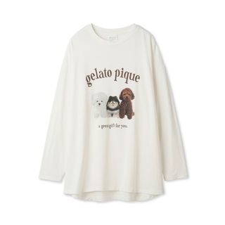 ジェラートピケ(gelato pique)の新品タグ付き　ジェラートピケ　DOG3柄ワンポイントプルオーバー(ルームウェア)