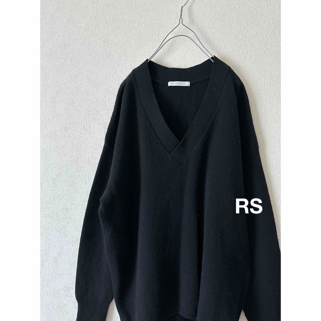 GALERIE VIE BLACK Vネックニット wool GALERIE VIE BLACK Vネックニット wool