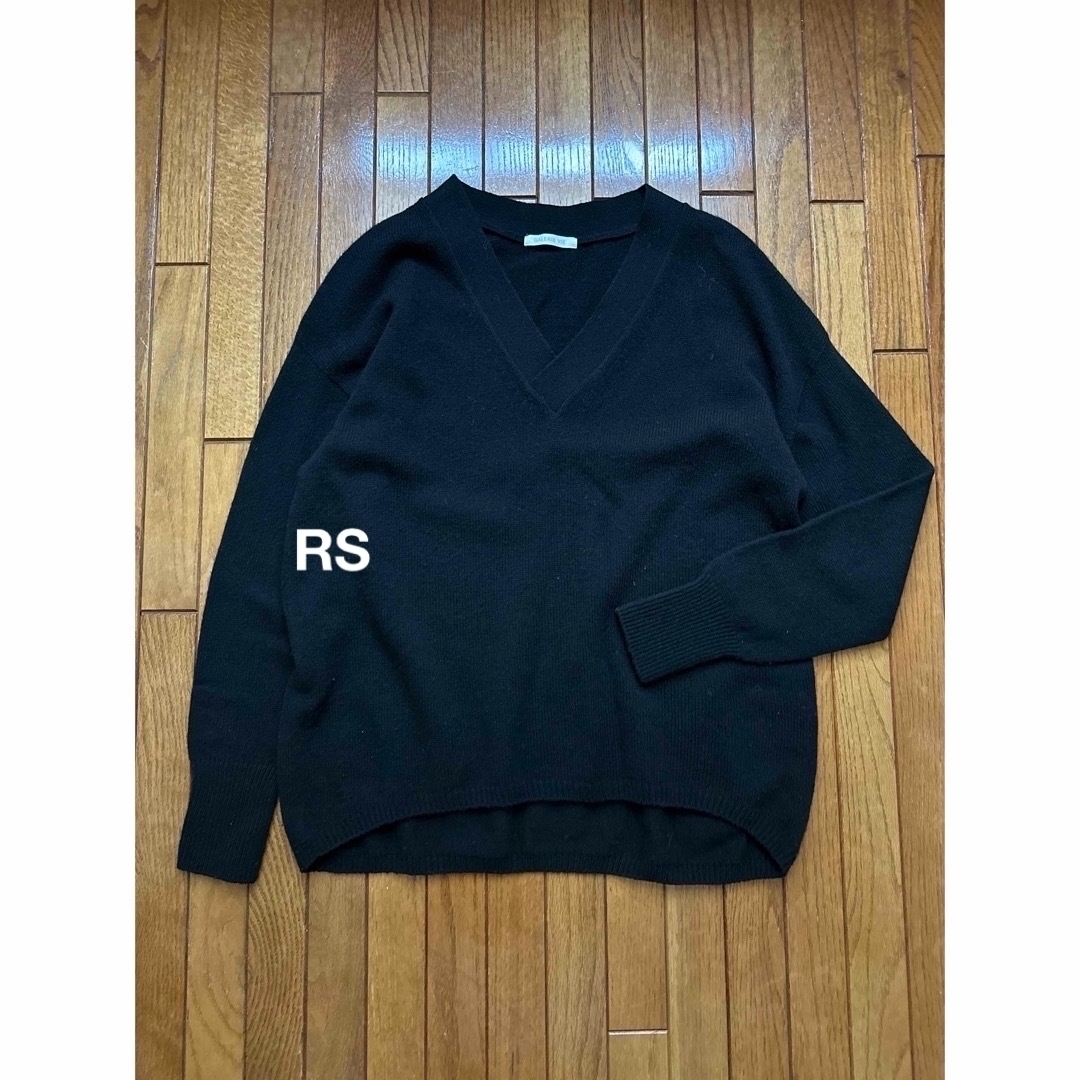 GALERIE VIE BLACK Vネックニット wool GALERIE VIE BLACK Vネックニット wool