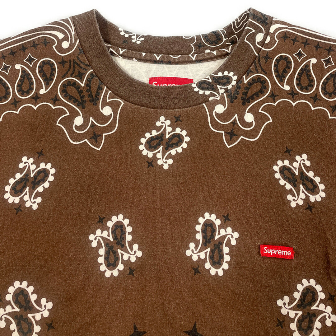 supreme Small Box Tee Brown Bandana L