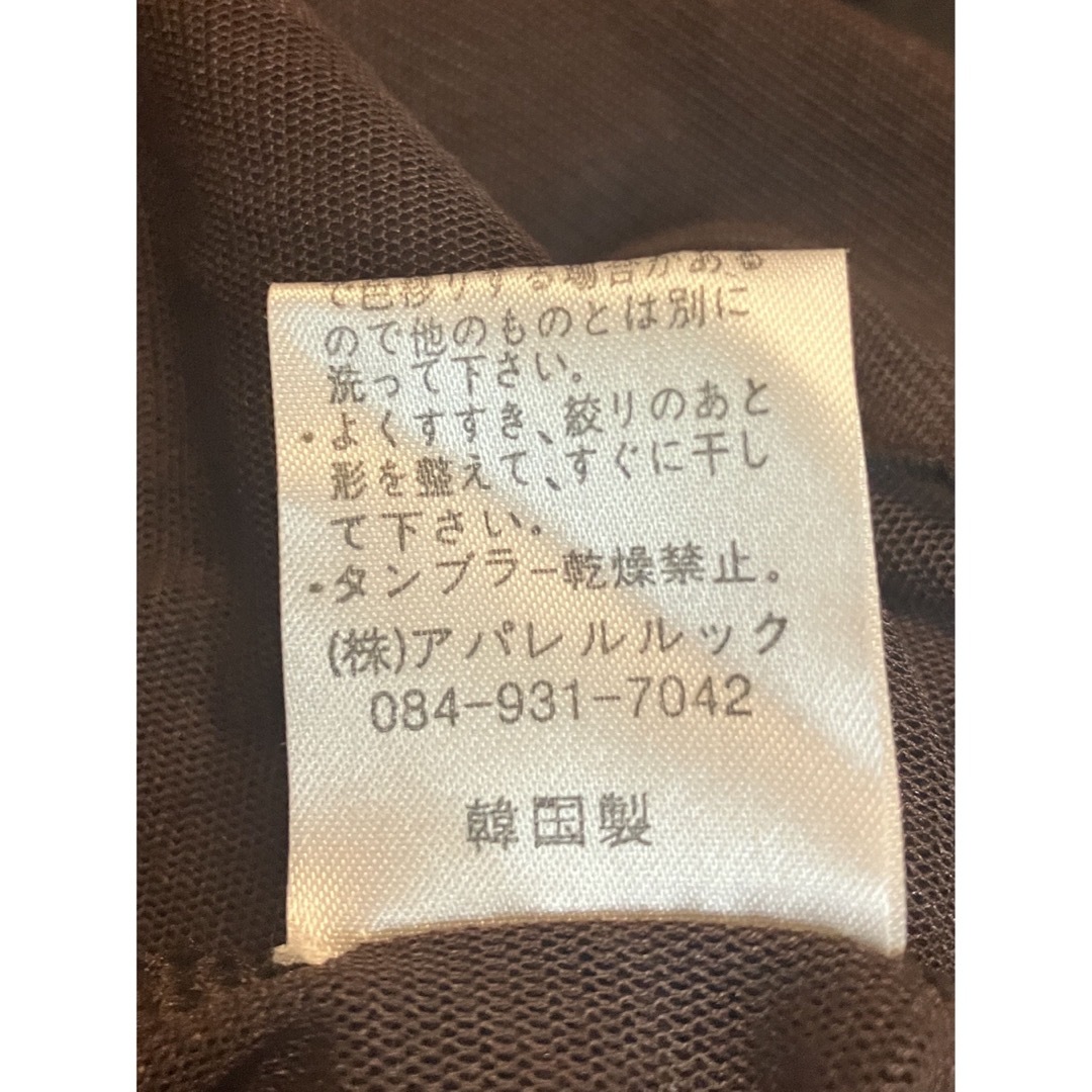 おしゃれ　婦人　シースルー　カットソー レディースのトップス(カットソー(長袖/七分))の商品写真