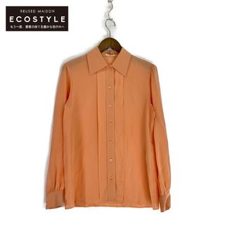 サンローラン(Saint Laurent)のサンローランパリ 21年製 669024 Orange Pussy Bow Detail Blouse 160／84Y(タイツ/ストッキング)