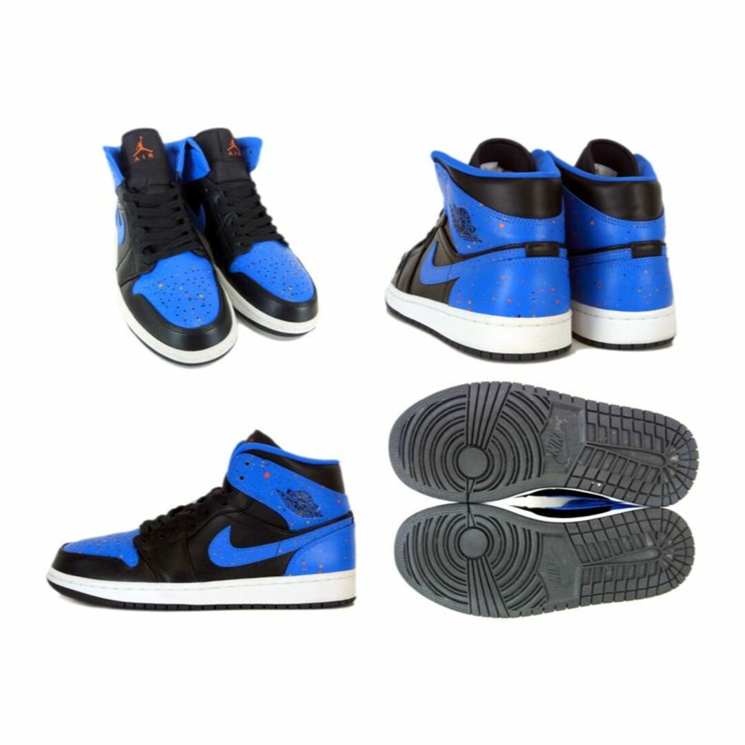 ナイキ NIKE ■ 【 AIR JORDAN 1 MID Royal Paint Splatter 554724 048 】 エア ジョーダン 1 ミッド ロイヤル ペイント スプラッター スニーカー f19279 1