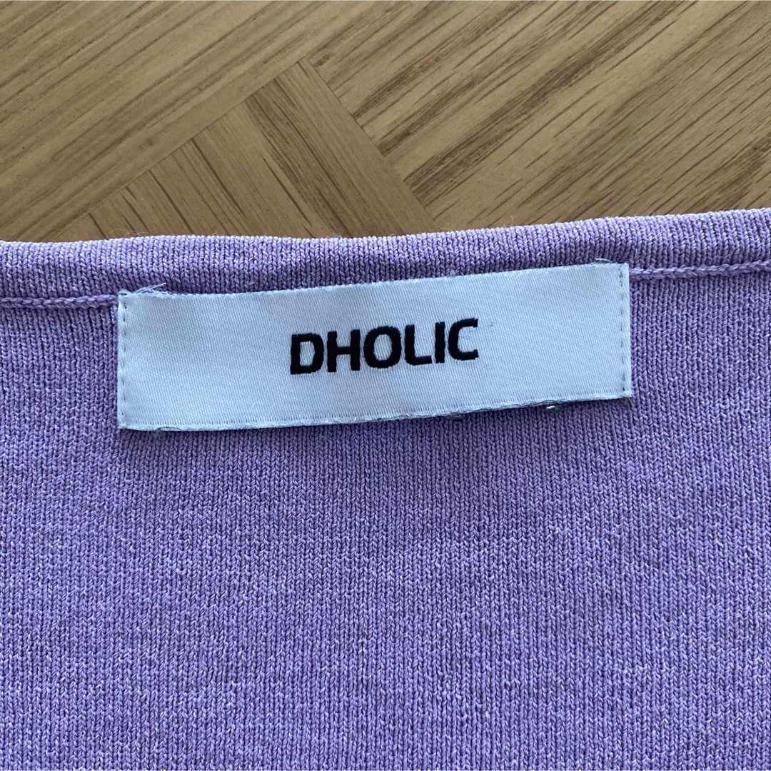 dholic(ディーホリック)の【 DHOLIC 】スクエアネック　半袖　カットソー　ニット レディースのトップス(カットソー(半袖/袖なし))の商品写真