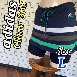 アディダス(adidas)のアディダスクライマ365美品！レディースLテニスインナーパンツ付スコート(ウェア)