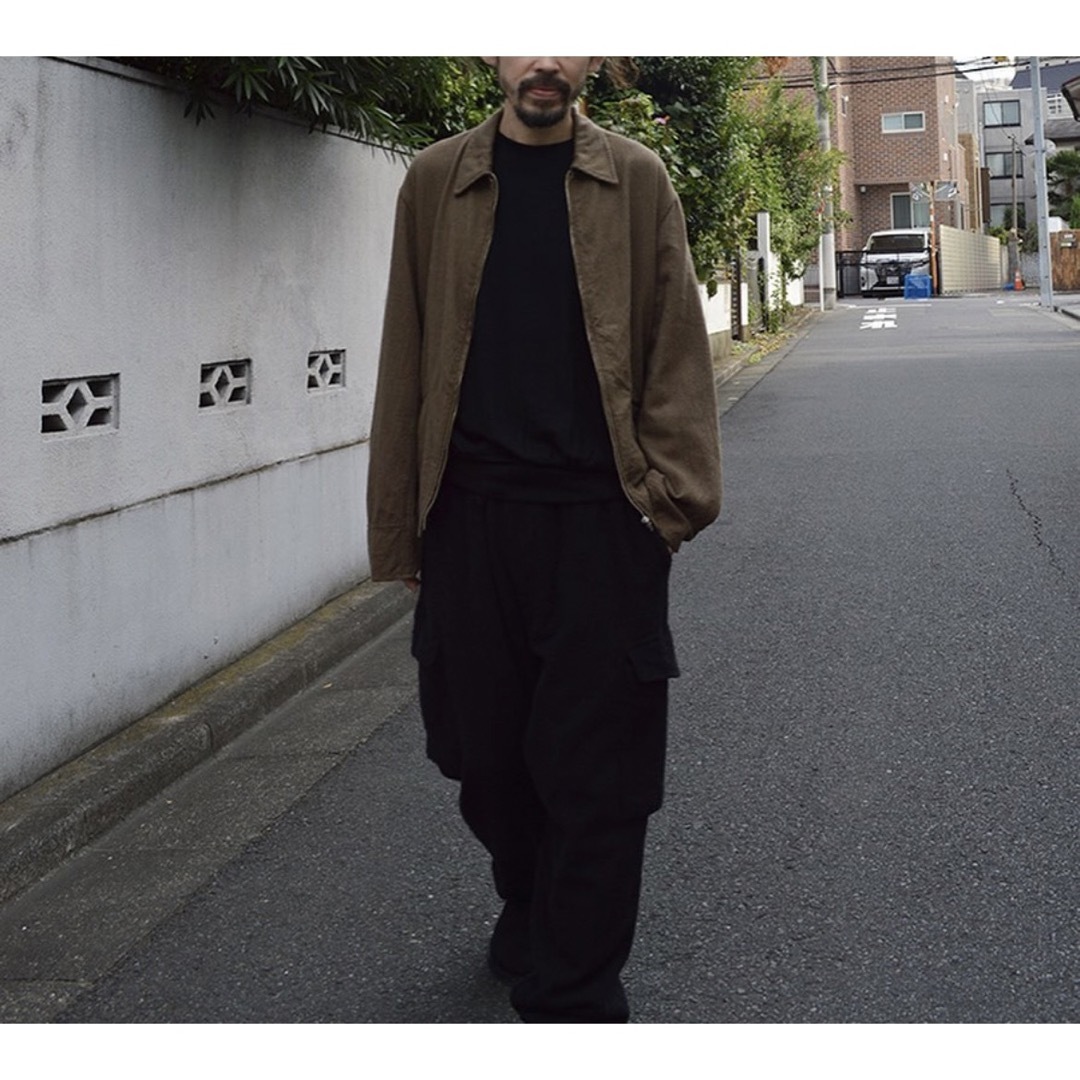 COMOLI - COMOLI 23aw KHAKI縮絨ウールジップショートジャケット COMOLI - COMOLI 23aw KHAKI縮絨ウールジップショートジャケット