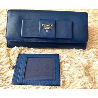 PRADA - 超美品 PRADA プラダ パスケース付き ダブルホック リボン ...