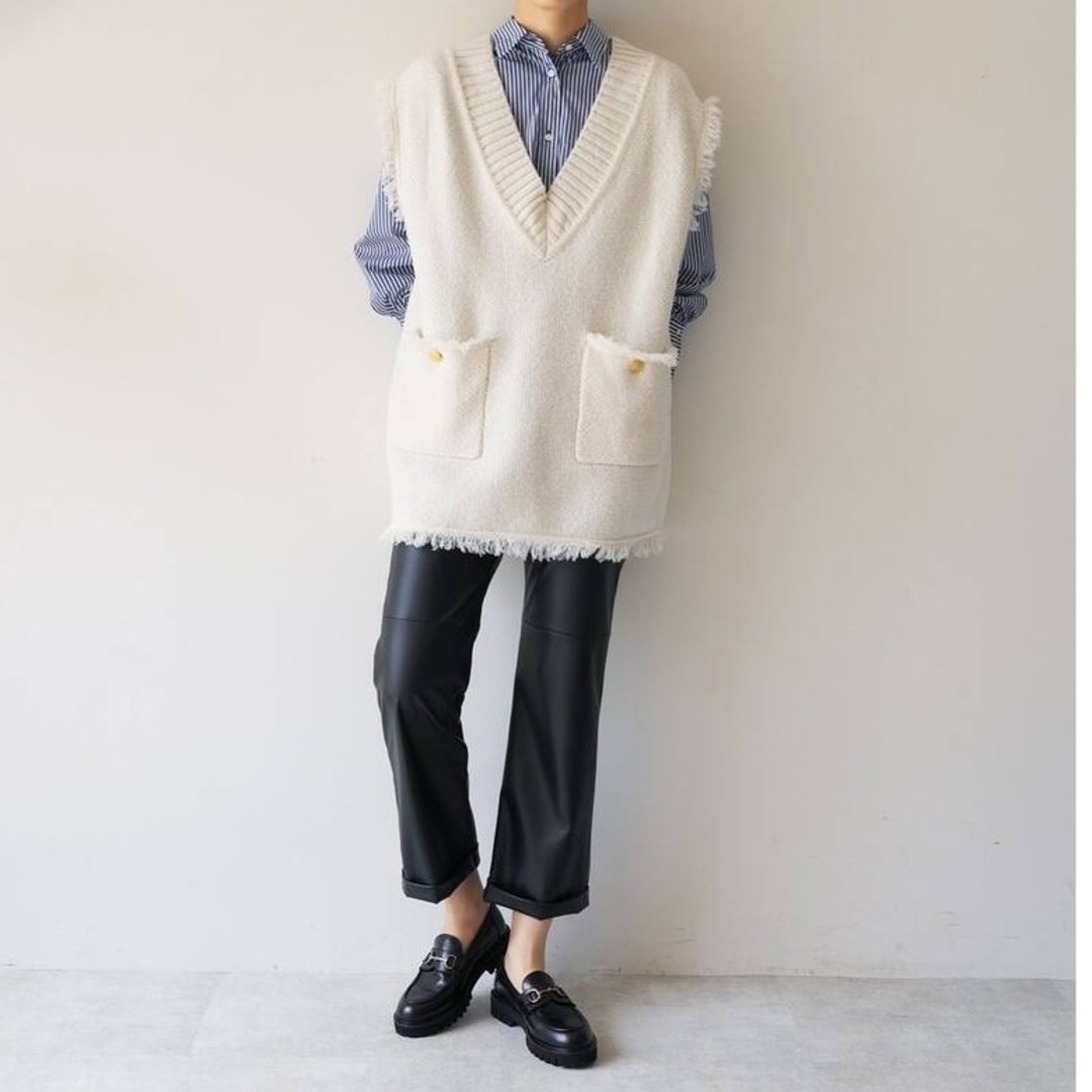 イエナ　IENA　ADAWAS/アダワス　KNIT TWEED 2PKT ベスト