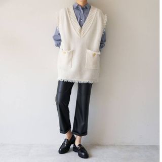 イエナ(IENA)のイエナ　IENA　ADAWAS/アダワス　KNIT TWEED 2PKT ベスト(ベスト/ジレ)