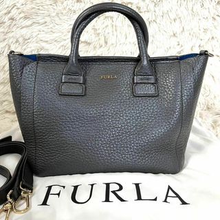 A4 極美品 FURLA レザー カプリッチョ 2WAY ショルダーバッグ 黒