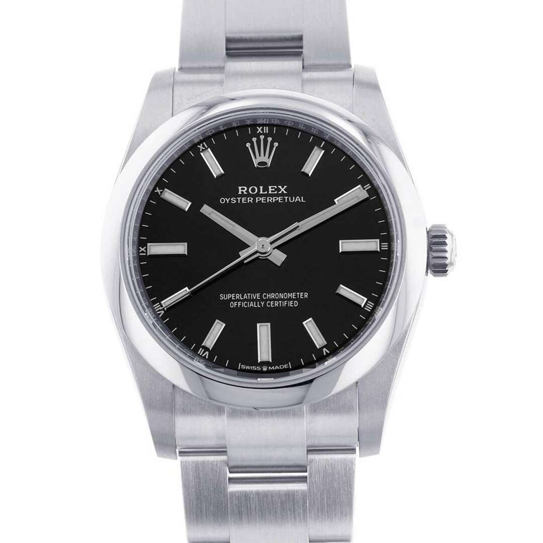 ロレックス オイスターパーペチュアル34 124200 ROLEX 腕時計 レディース ブライトブラック文字盤
