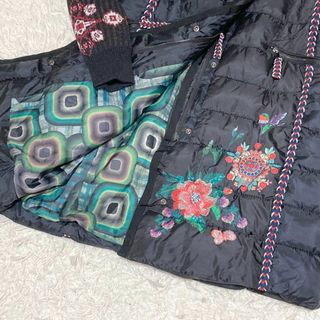 DESIGUAL - デシグアル ニット切替コート 中綿 ファー フード 3way ...