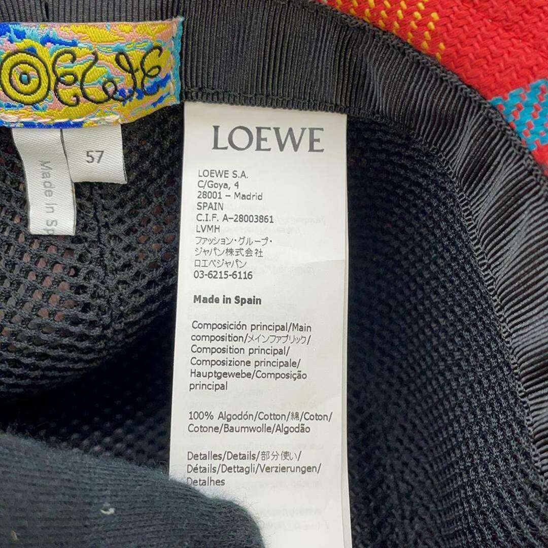 LOEWE - ロエベ ハット チェック コットン サイズ57 LOEWE マルチ